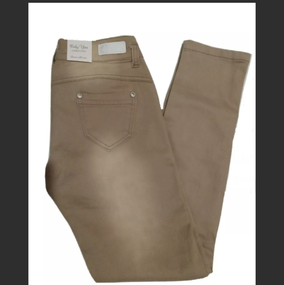 Only You Fashion Jeans Women's  Stretch Pants Cappuccino Size 5/6